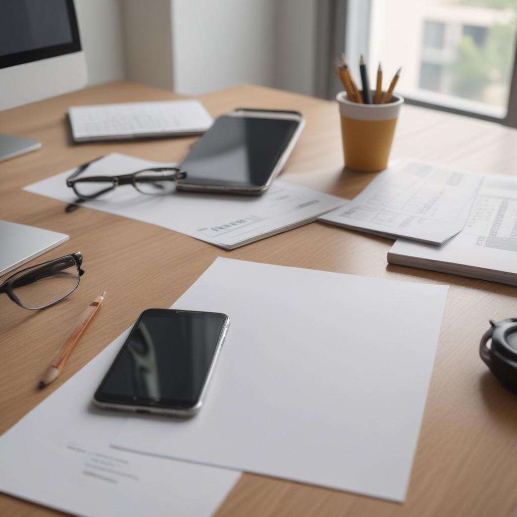 Stockfoto van een bureau
